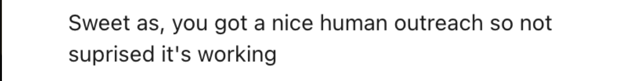 Client feedback on outreach